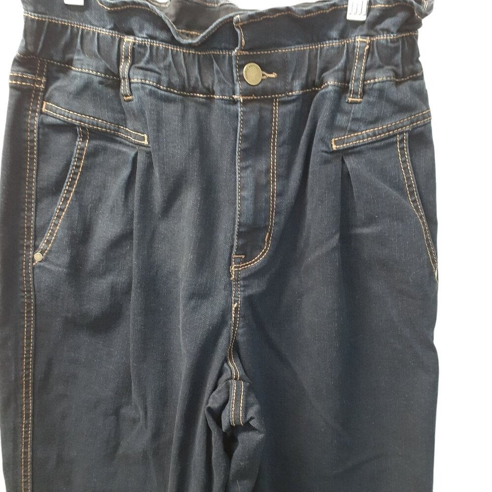 Vintage America Paperbag Waist Ankle Jeans Womens Size 8 Regular Denim Blue - Picture 5 of 10